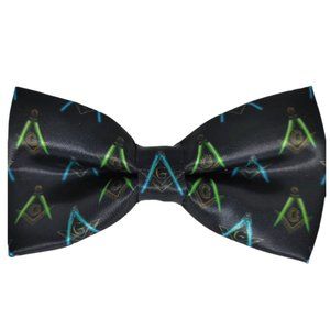 Jedi Masonic Black Masonic Bow Tie, Square & Compasses NEW! Jedi Knights bow tie